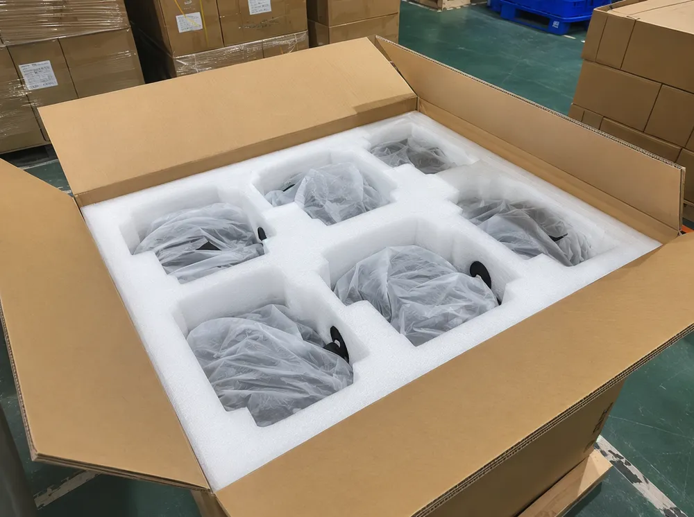 GDMonkey export packaging with molded foam inserts prepared for container shipping