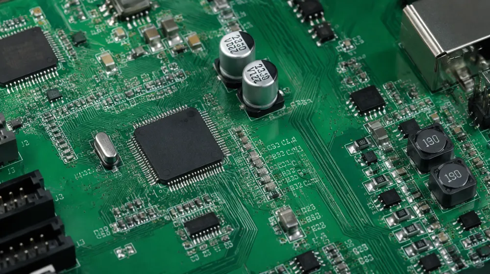 PCB layout with controlled impedance traces and EMI filtering for FCC Part 15 compliance