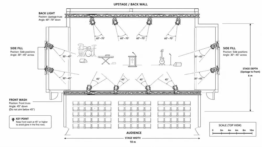 How to Set Up Church Stage Lighting Without Blinding the Congregation or Wasting Budget