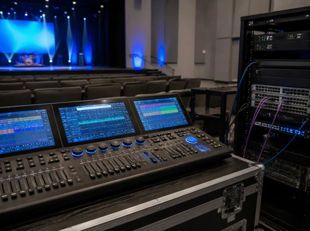 sACN and Art-Net networked control integration for church stage lighting fixtures