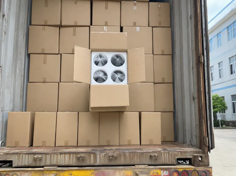 Container loading optimization for disco DJ light shipments with molded EPE foam packaging