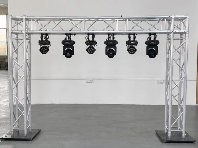 DJ lighting truss stand — aluminum truss construction for mid-to-high-end mobile DJ and event production