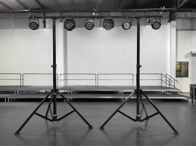 Stage lights stand — heavy-duty construction for installed and semi-permanent venue applications