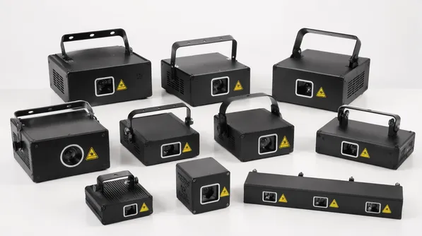 RGB laser projectors and mini DJ laser systems