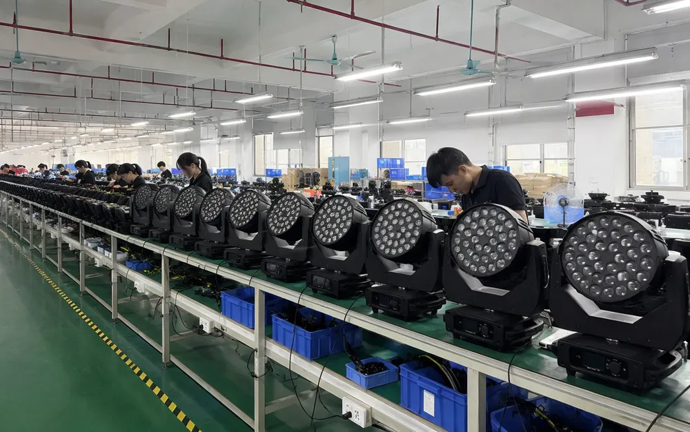 GDMonkey 16,700m² stage lighting manufacturing facility with production lines