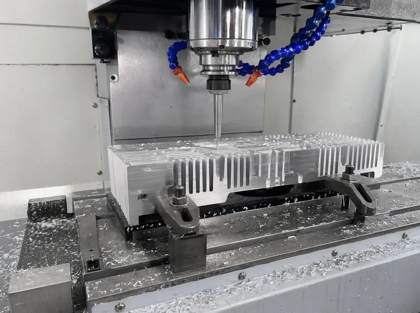 CNC machining of custom heatsink profiles for GDMonkey LED DJ light fixtures