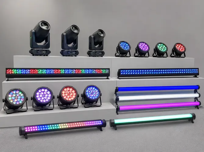 LED DJ spotlights — focused-beam spots for follow-spot and gobo projection applications