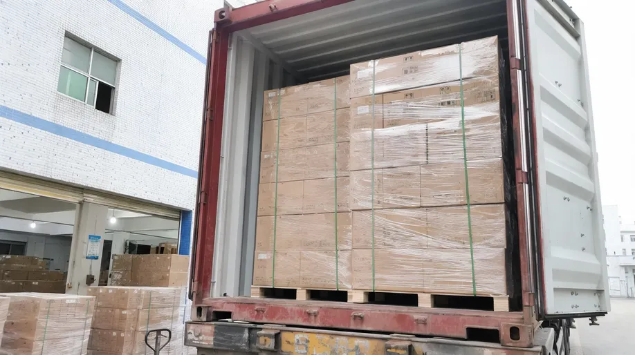LED DJ pixel bar master cartons palletized for container loading