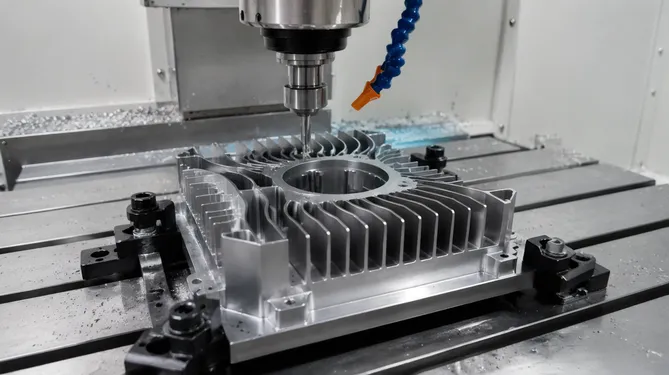 CNC machining custom heatsink profiles for beam moving head fixtures