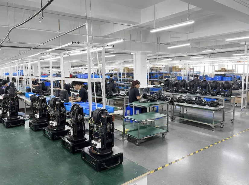 GDMonkey 16,700 square meter production facility with moving head assembly stations