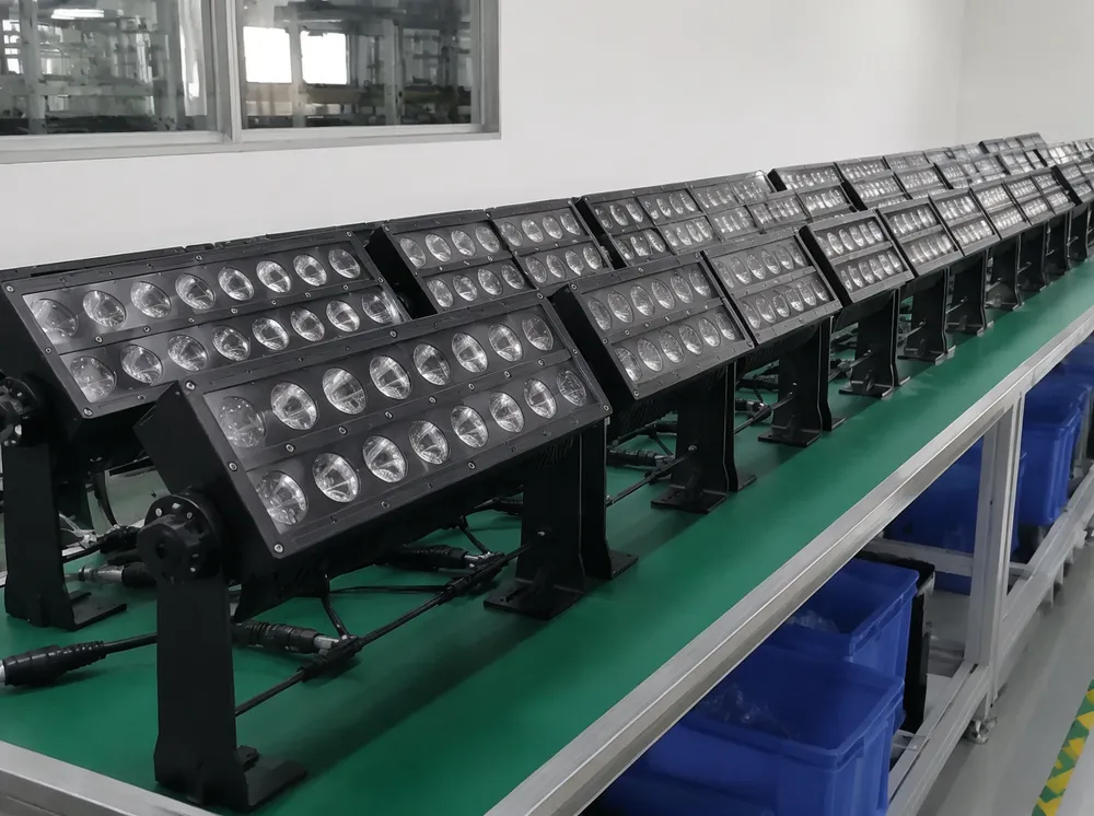 IP65 outdoor wash fixtures for architectural and festival lighting installations