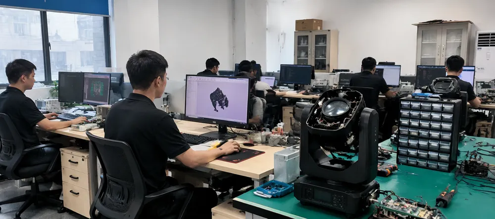 GDMonkey Pingyuan facility engineering floor where all OEM development stays in-house