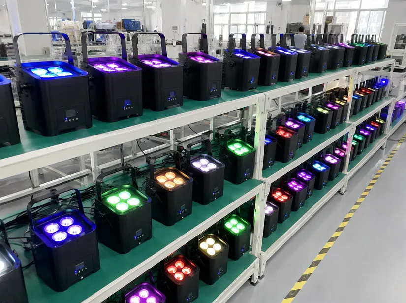 Portable DJ lights — battery-powered LED party fixtures by GDMonkey