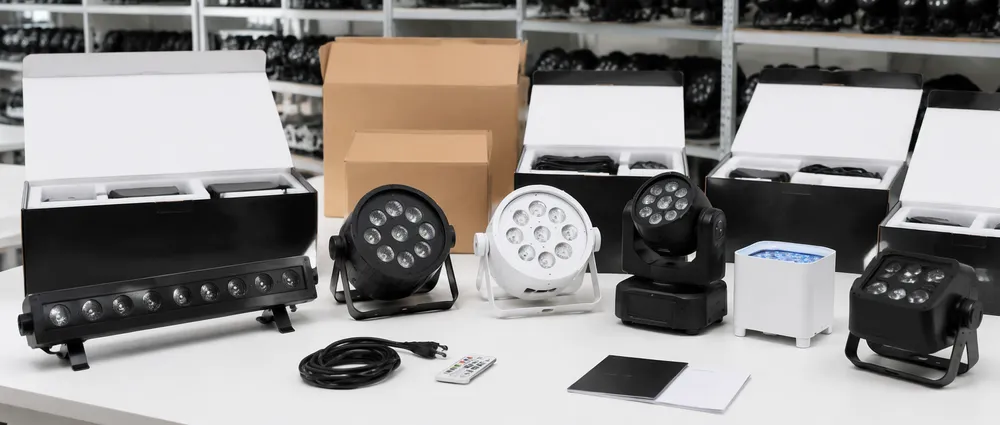 OEM and private label wireless DJ lights with custom branding and packaging options