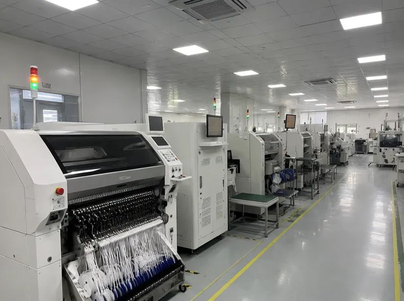 GDMonkey Pingyuan County manufacturing facility with SMT production line for LED backdrop panels