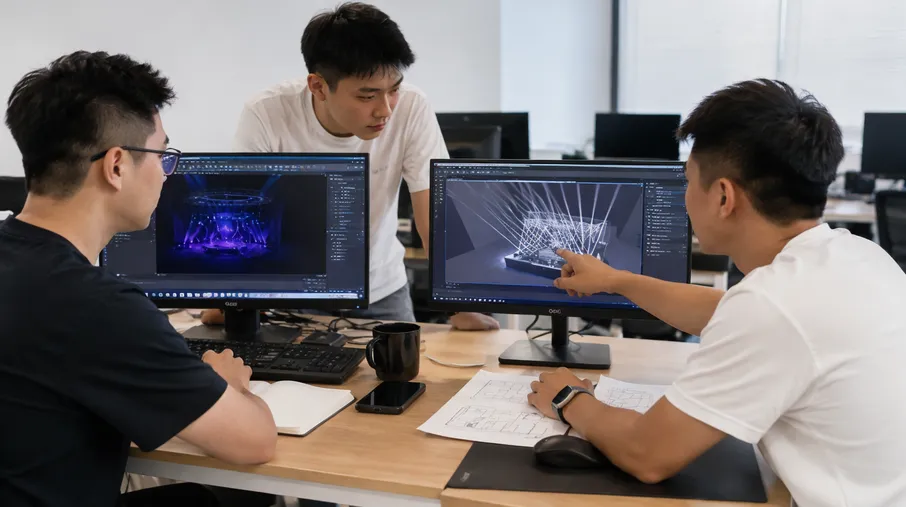 White-label stage lighting design support for distributors — engineering team collaboration