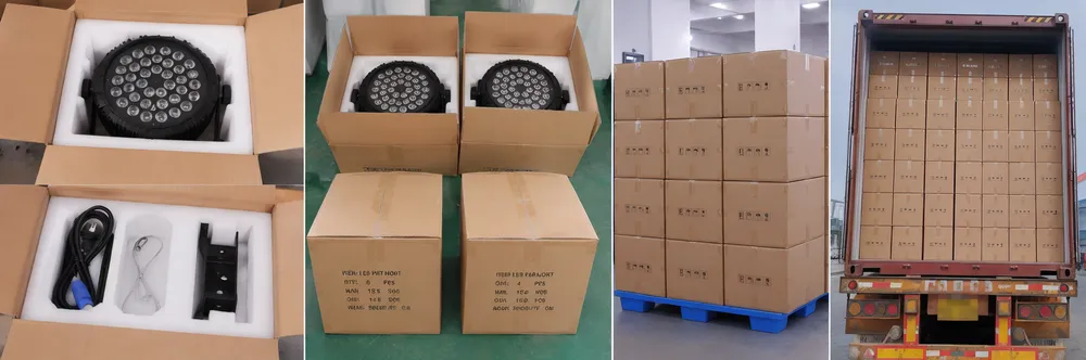Par light export packaging and container loading configuration for wholesale orders